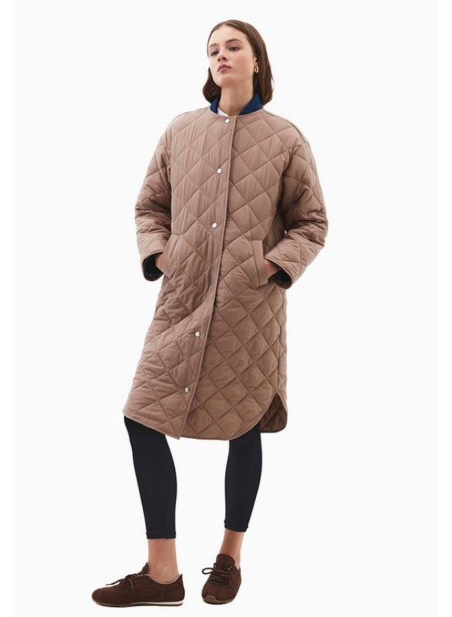 OXXO Loose-Fit Quilted Coat - Image 1